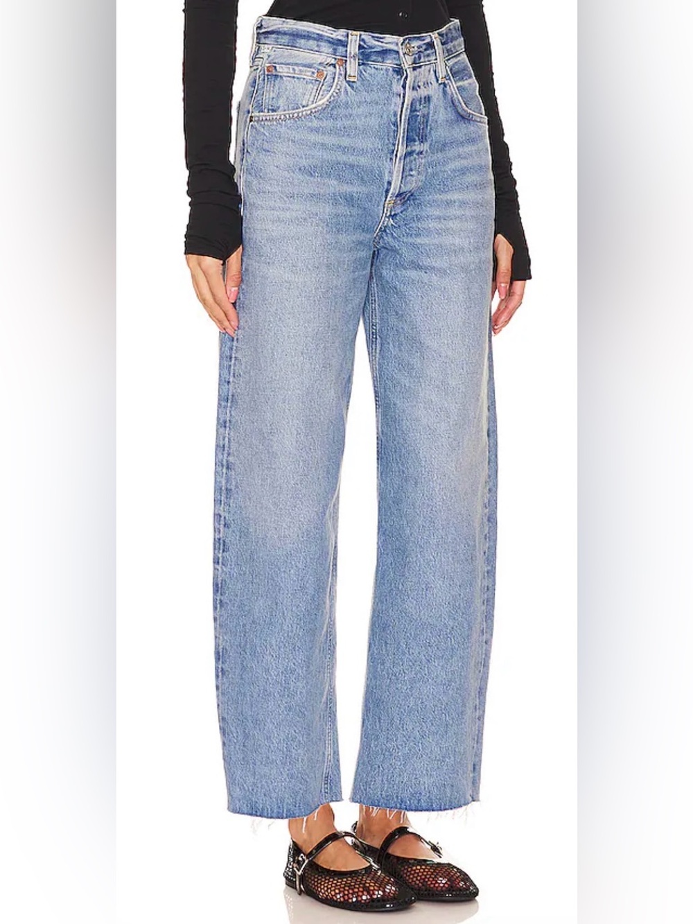 Citizens Of Humanity Ayla Undone Hem Crop Jeans in Sodapop Size 27